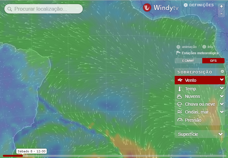 WindyTV o site definitivo para previsão do tempo