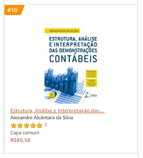 Livro Análise de Balanços está no top 10 da Amazon