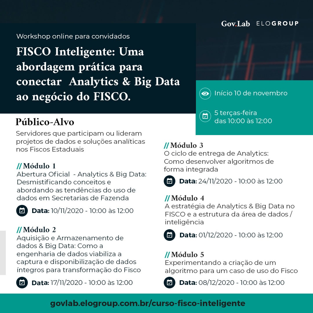 FISCO Inteligente: Uma abordagem prática para conectar  Analytics & Big Data ao negócio do FISCO.